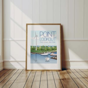 Point Lookout, Long Island Travel Art Print, Wall Decor, Coastal Art, Long Island Decor