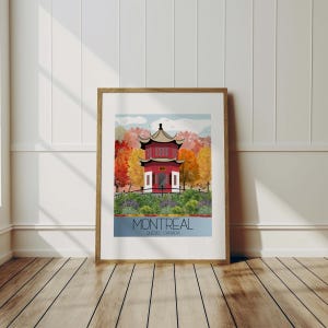 Montreal Reise Kunstdruck - Jardin Botanique, Wandkunst, Wanddekor, USA Kunst, Reisegeschenk, Wohnkultur, Kanada Kunst