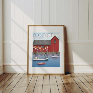Massachusetts Travel Art Print - Rockport, Wall Art, Wall Decor, USA Art, Traveler Gift, Travel Memories, Travel Decor, Massachusetts