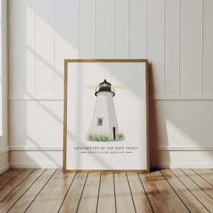 Isla de Poole, Faros de la Costa Este, Impresión de Arte, Decoración de Paredes, Decoración Costera del Hogar, Náutica, Marítima