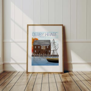 Salem Travel Art Print - Derby Wharf, Wall Art, Wall Decor, USA Art, Traveler Gift, Travel Memories, Travel Decor, Massachusetts, Salem