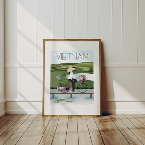 Vietnam Travel Art Print - Loaded Bicycle, Wall Art, Wall Decor, Southeast Asia Art, Traveler Gift, Travel Memories, Travel Decor