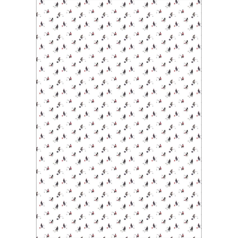 Ice Fishing Wrapping paper winter and holidays gift wrap