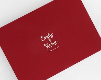 Modern Linen Flipbox with Your Logo Stamping; a handmade Keepsake Storage Box for Photo Book