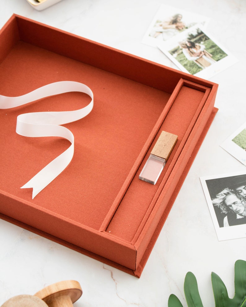 Modern Flip Box with USB wedding album storage box with USB Etsy