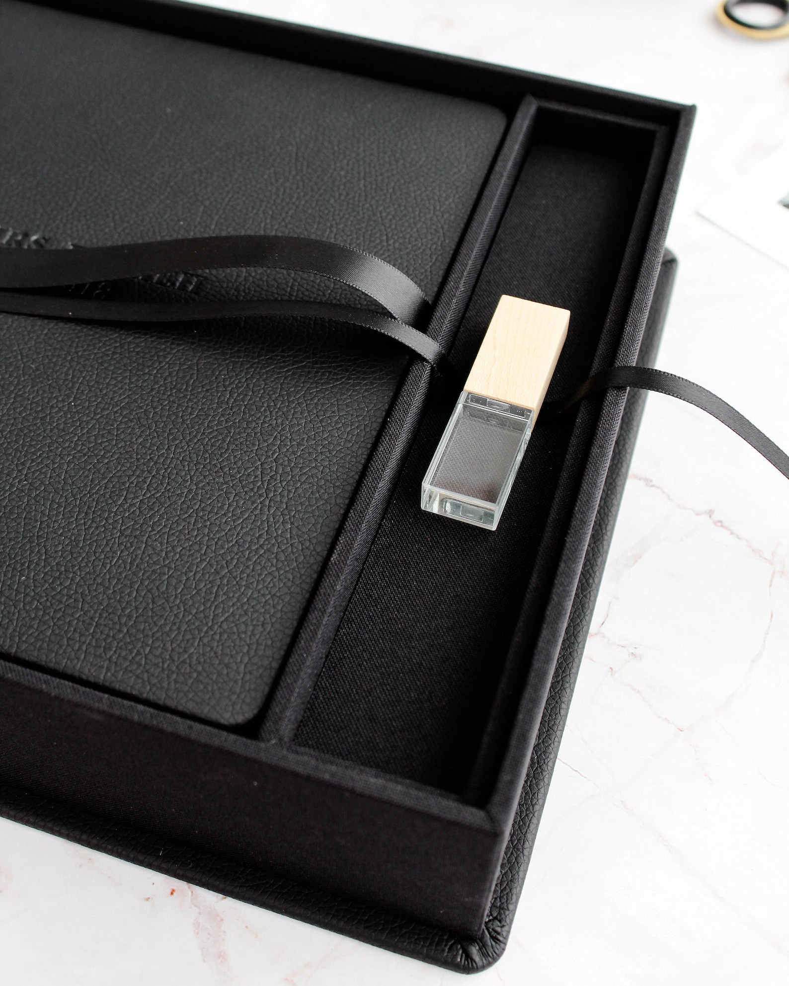 Wedding Album Storage Box Leatherette USB Compartment Etsy