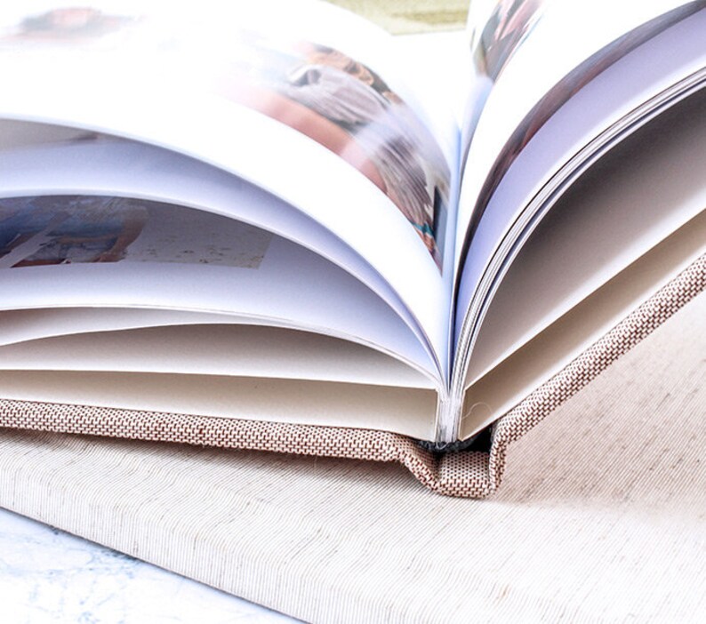 Linen Hard Cover Photobook Wedding Photobook Fabric Hard Etsy