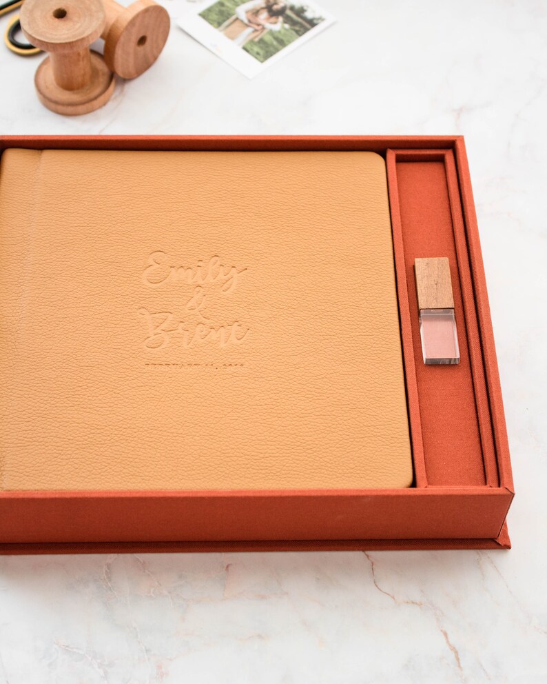 Modern Flip Box with USB wedding album storage box with USB Etsy