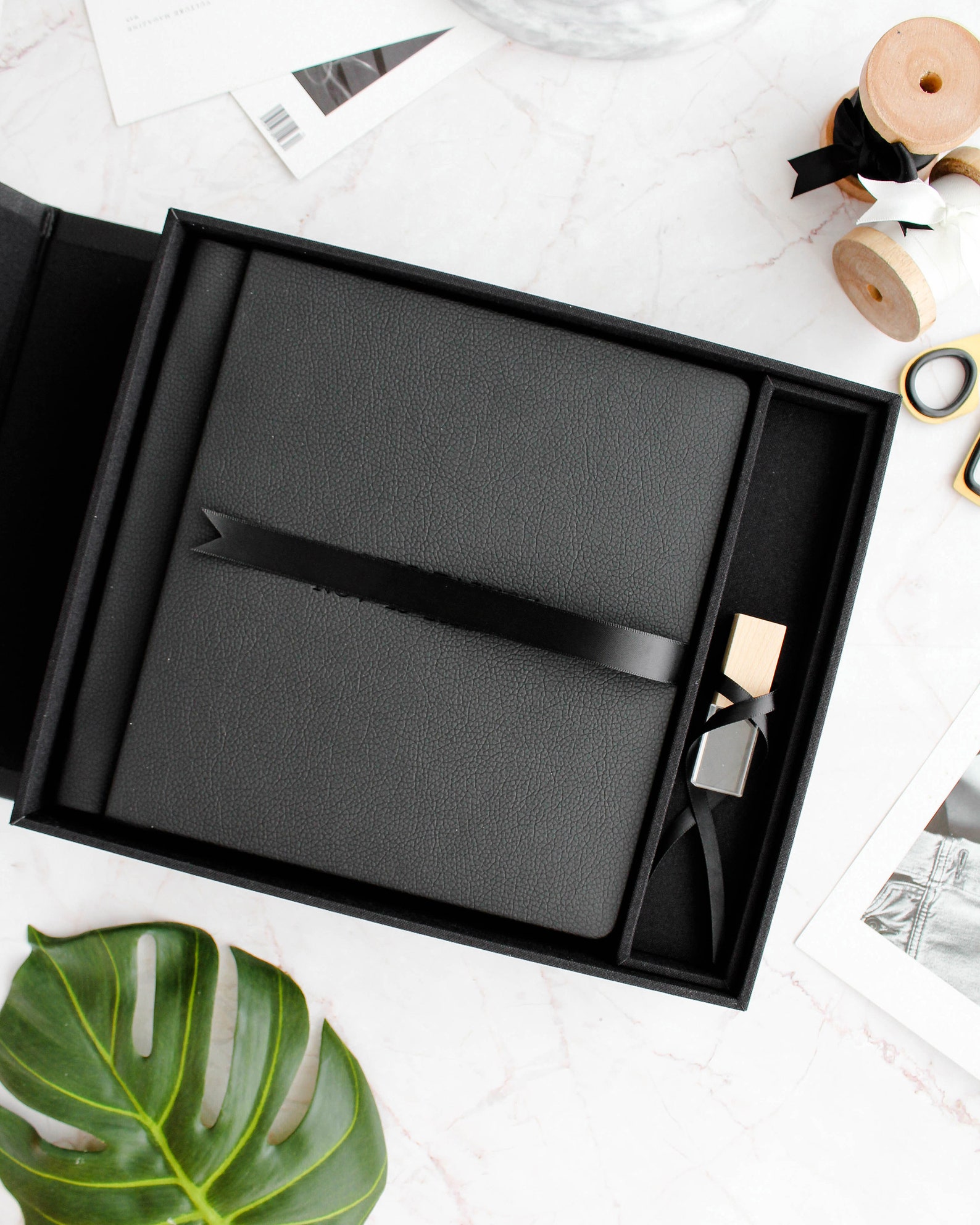Wedding Album Storage Box Leatherette USB Compartment Etsy
