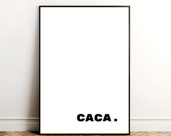 Toilet humor poster - POOP - Printable poster for toilet wall decoration