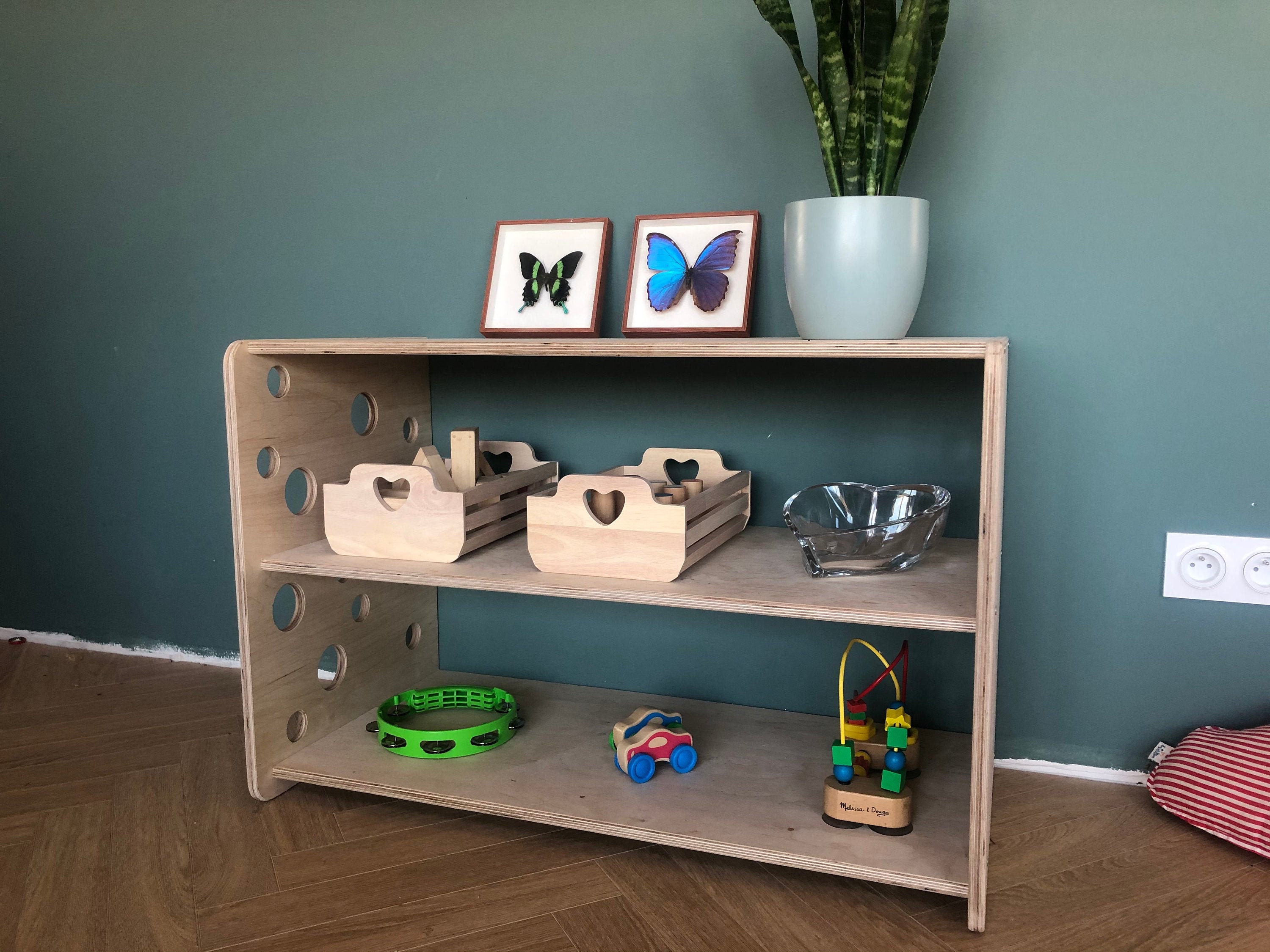 Montessori toy shelf Montessori bookcase Montessori shelf Etsy