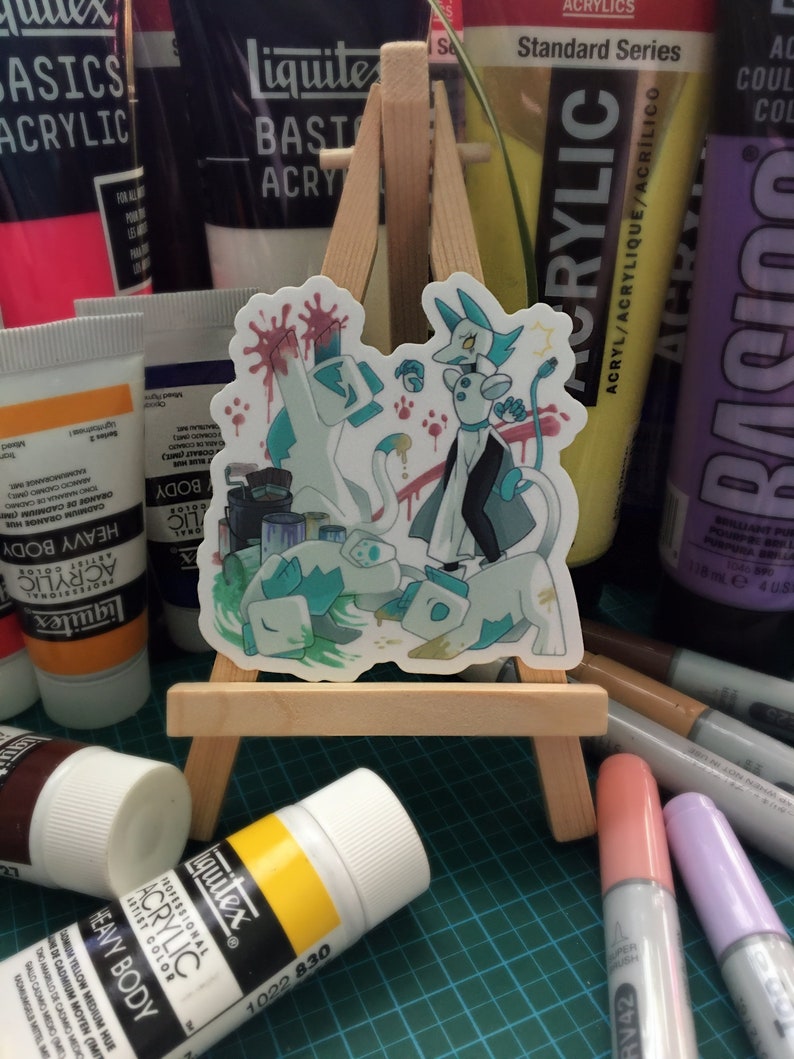 Deltarune NPC Vinyl Sticker Set Tasque & Tasque Manager Etsy Canada