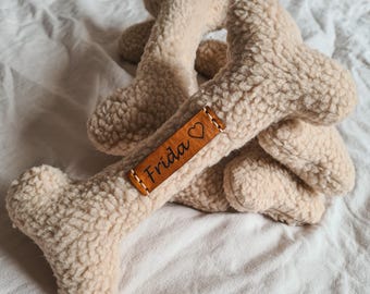 Personalized Teddy Plush Dog Toy | Custom Name Dog Gift