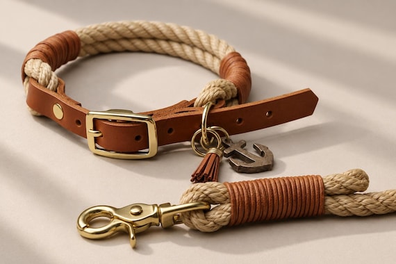 Stockholm Rope Dog Collar | Double-Layered 10mm Segeltau, Adjustable, UV Resistant