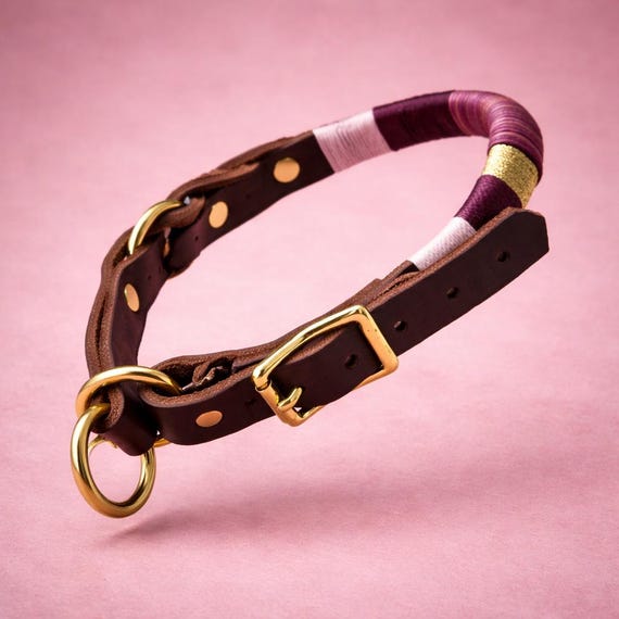 Zugstopp Welpenhalsband Leder verstellbar | Martingale Dog Collar  personalisiert | geflochtenes Hundehalsband - Etsy sterreich