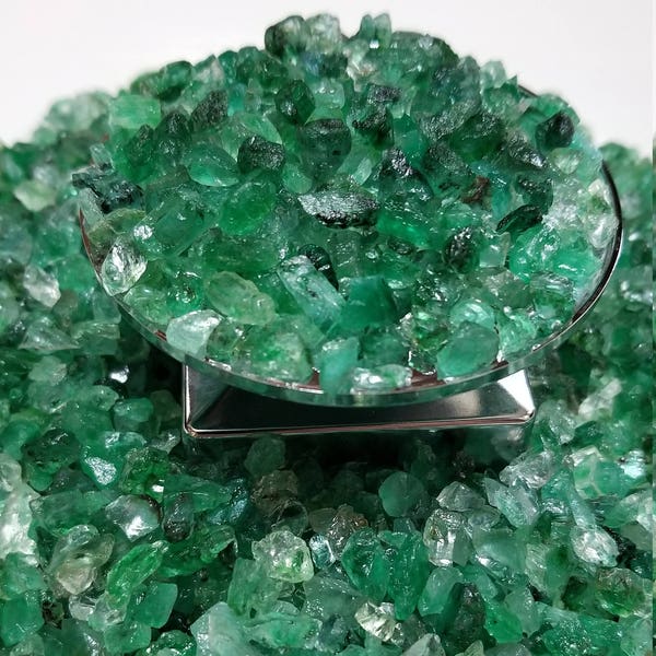 100 carats Rough Emerald Crystal lot Zambian African Emeralds (aprox 90 to 110 pieces3+mm to 8+mm)