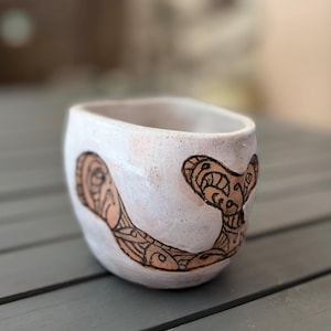 Sgraffito Dimpled Pot-Small