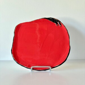 Red Handbuilt Dinner Plate