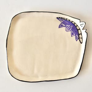White Sgraffito Plate