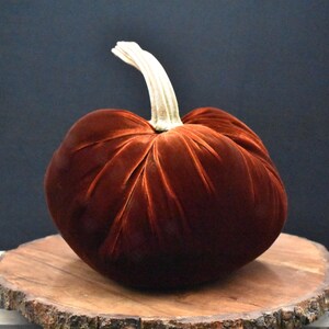 Grote fluwelen pompoen: herfstdecoratie voor Thanksgiving, bruiloft en huisdecoratie Burnt Orange