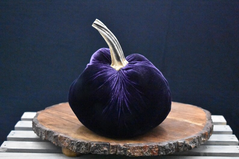 Grote fluwelen pompoen: herfstdecoratie voor Thanksgiving, bruiloft en huisdecoratie Plum