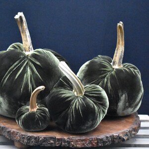 Zucca gigante in velluto: centrotavola autunnale, decorazione in stile rustico Sage