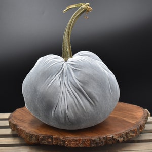 Velvet Pumpkins Ex Large Cutiekins, with a real pumpkin stems, Thanksgiving,Wedding Decor,Mantle Decor,fall decor, cozy home gifts