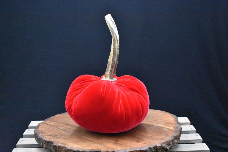Grote fluwelen pompoen: herfstdecoratie voor Thanksgiving, bruiloft en huisdecoratie Cherry