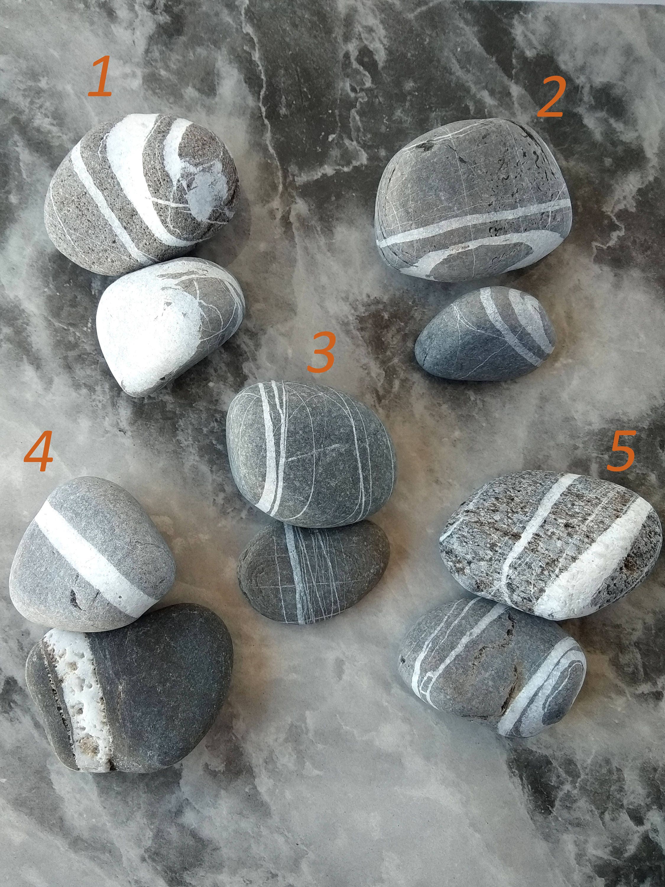 Big Striped Beach Rocks Striped Stones Lucky Stones Striped Etsy