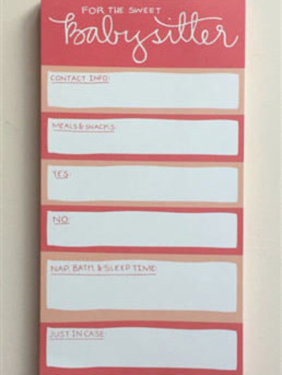 weekly desk planner babysitter list large desk pad to do etsy list for babysitter