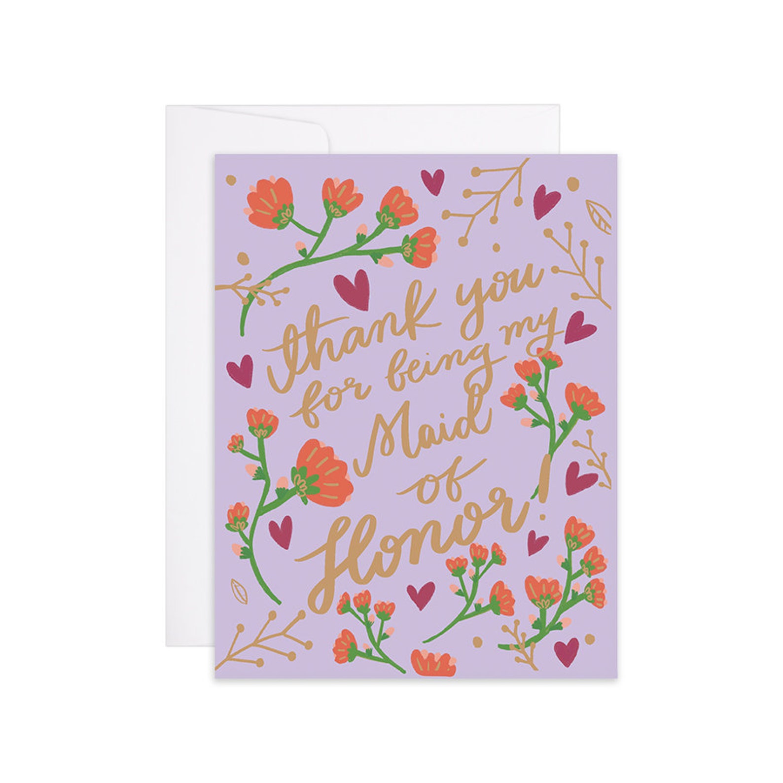 maid of honor card thank you for being my maid of honor etsy