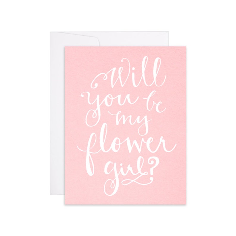 Letterpress Card Flower Girl Card Flower Girl Proposal Will You Be My Flower Girl
