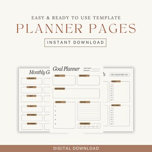 Digital Goal Setting- Goal Digital, Goal Setting Printables, Goal Planning Template, Mental Health Goal Journal, Teen Goal Setting Planner