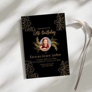 Custom Birthday Party Invitation Template- Birthday Party, Birthday Digital Invite, Video Party Invitation, Digital Birthday Invitation Card