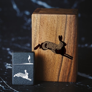Personalized Engraved Windproof Lighter - 065 - lighter with box - rabbit - animals with the pattern - lighter with rabbit