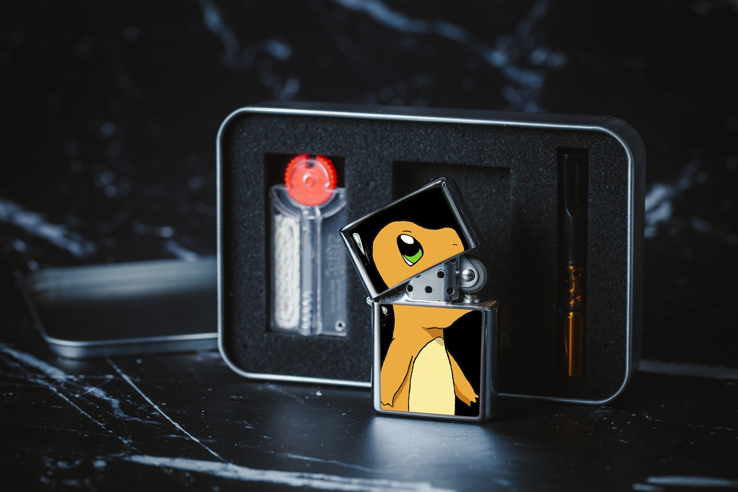 Charmander Pokemon lighter Personalised Engraved Windproof Etsy