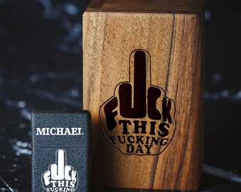 Accendino antivento personalizzato con incisione – Regalo divertente con scatola