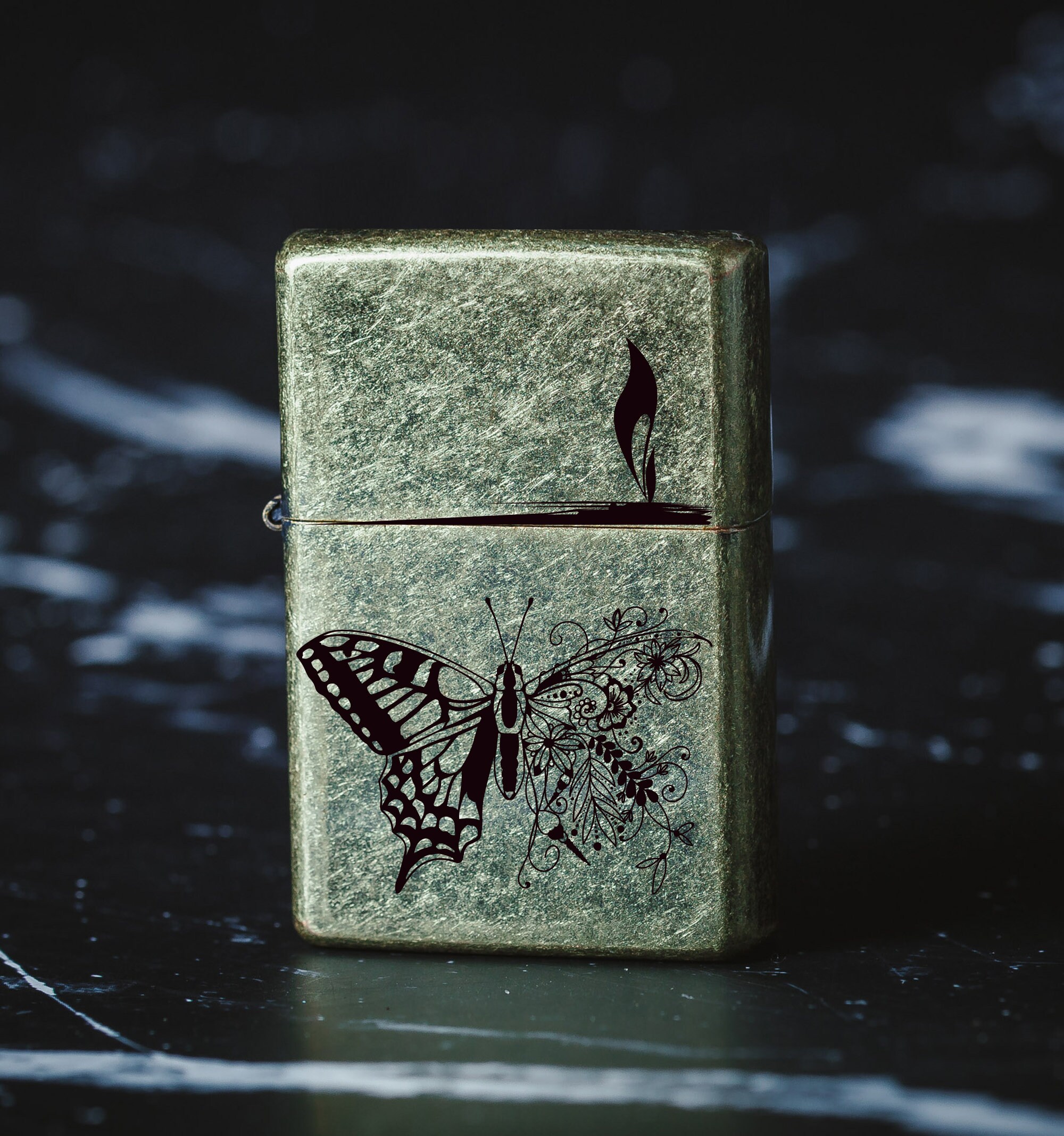 Engraved Butterfly Lighter – Personalized Windproof Lighter 093 - Etsy