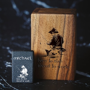 Personalised Engraved Windproof Lighter - lighter with box -lighter for a friend - cool gift -funny gift - gift for fisherman