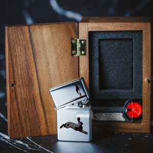 Engraved Rabbit Windproof Lighter – Personalized Gift with Box 065 bild 10