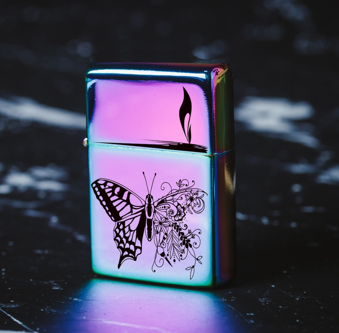 Engraved Butterfly Lighter – Personalized Windproof Lighter 093 - Etsy