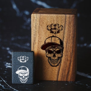 Personalised Engraved Windproof Lighter - 112 - lighter with box - skull - skeleton boy  -  lighter with skull