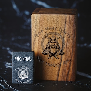 Personalised Engraved Windproof Lighter - lighter with box -lighter for a friend - cool gift -funny gift- lighter with Viking