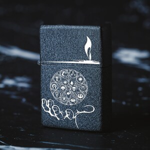Personalised Engraved Windproof Lighter - 071 - Lighter with Mana Symbols - rpg fans image 7