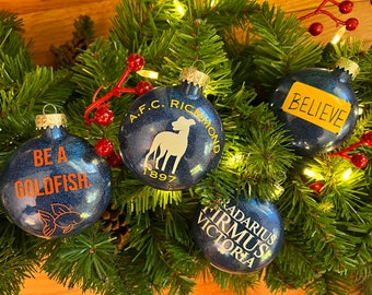 Set of 4 Lasso Soccer Ornaments - Free Shipping!
