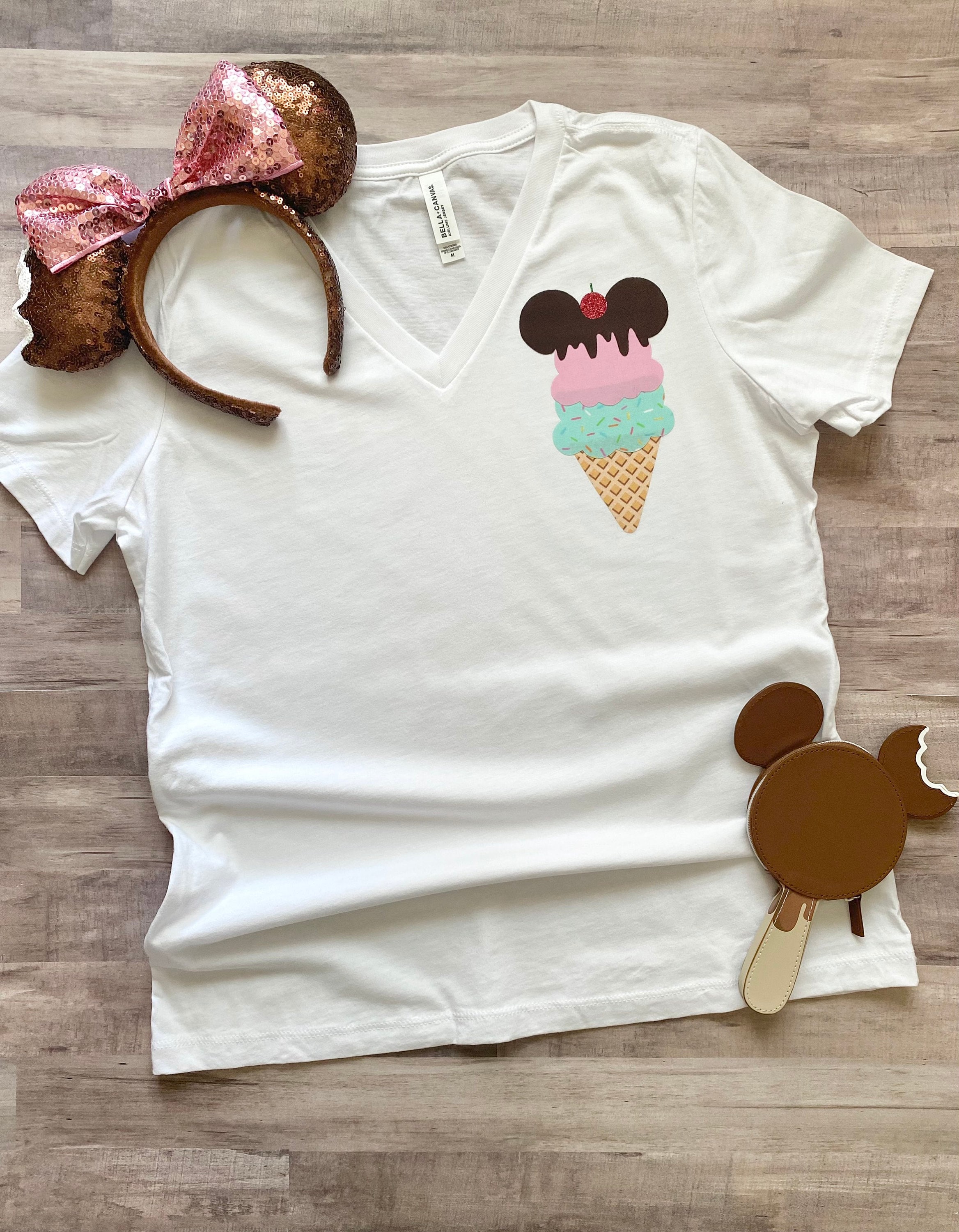Mickey Mouse Ice Cream Cone Inspired T 