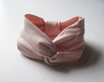 Baby pink jersey headband
