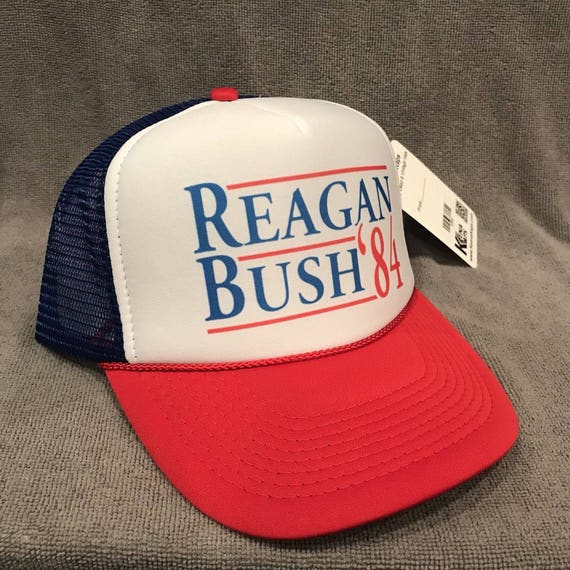reagan bush 84 trucker hat