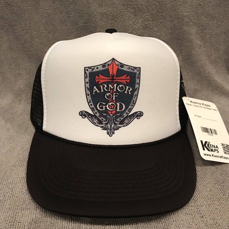 Armor Of God Trucker Hat Vintage Snapback Christian Cap Etsy