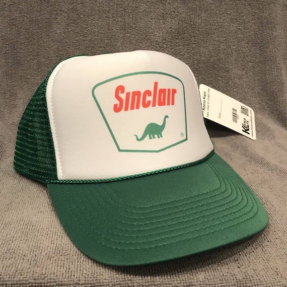 SINCLAIR DINO Gasoline Logo Distresses Denim Hat Cap Dinosaur
